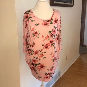 Pink floral dolman